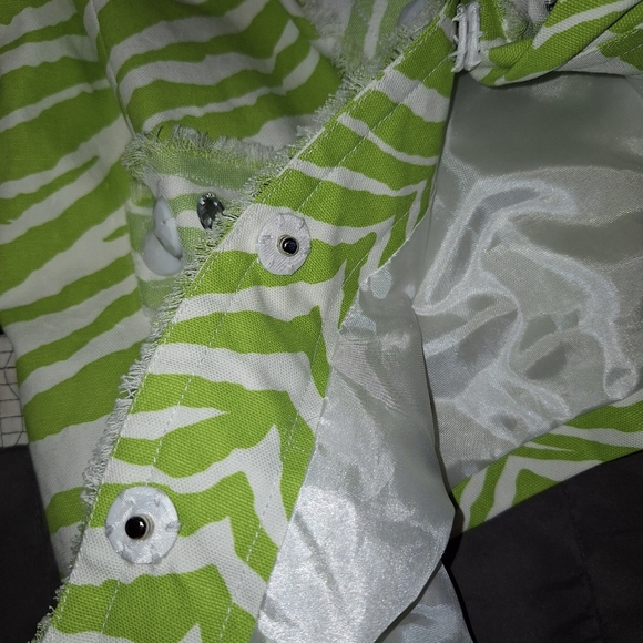 Berek  Green Zebra Print Blazer 100% Cotton Jacket Size 3XL - Picture 8 of 10